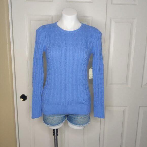 St. John's Bay Crew Neck Long Sleeve Cable Knit Pullover Sweater sz S - Picture 4 of 10